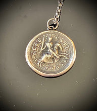 Load image into Gallery viewer, Braveheart… Robert the Bruce antique wax letter seal.  Large medallion, Be as fierce as a lion.