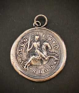 Braveheart… Robert the Bruce antique wax letter seal.  Large medallion, Be as fierce as a lion.