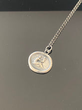 Load image into Gallery viewer, It should ever be thus....Antique wax letter seal impression. Sterling silver hand made pendant. Tassie seal with Cupid and Psyche.