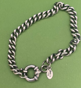 Unisex classic curb chain bracelet. Choice of clasp.  Choice of patina.  Made to order in your size.