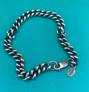 Unisex classic curb chain bracelet. Choice of clasp.  Choice of patina.  Made to order in your size.