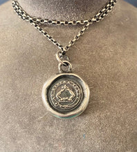 Load image into Gallery viewer, Ad sidera tolli…… to the stars. Antique wax letter seal. Reach for the stars. Solid sterling silver handmade pendant.