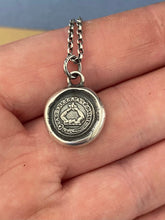 Load image into Gallery viewer, Ad sidera tolli…… to the stars. Antique wax letter seal. Reach for the stars. Solid sterling silver handmade pendant.