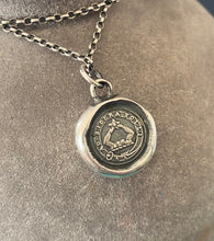 Load image into Gallery viewer, Ad sidera tolli…… to the stars. Antique wax letter seal. Reach for the stars. Solid sterling silver handmade pendant.