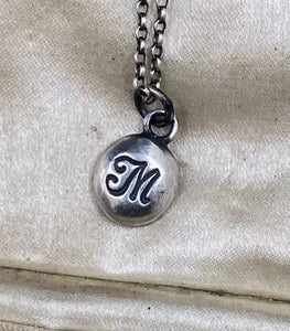 Initial add on…. Sterling silver letter. Handmade initial M charm.