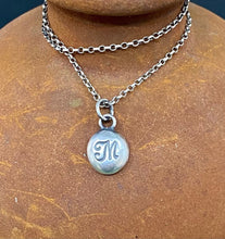 Load image into Gallery viewer, Initial add on…. Sterling silver letter. Handmade initial M charm.