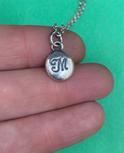 Load image into Gallery viewer, Initial add on…. Sterling silver letter. Handmade initial M charm.