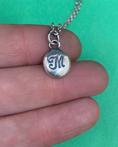Initial add on…. Sterling silver letter. Handmade initial M charm.