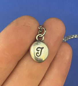 Initial add on…. Sterling silver letter. Handmade initial I charm.