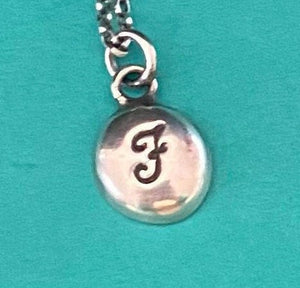 Initial add on…. Sterling silver letter. Handmade F initial charm.