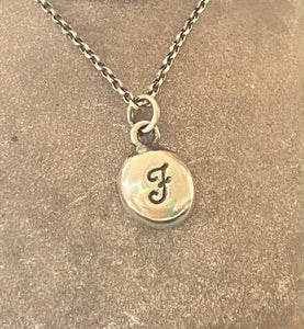 Initial add on…. Sterling silver letter. Handmade F initial charm.