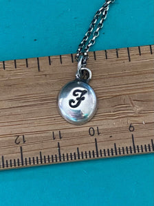 Initial add on…. Sterling silver letter. Handmade F initial charm.