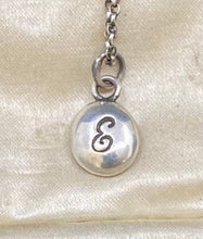 Load image into Gallery viewer, Initial add on…. Sterling silver letter. Handmade initial E charm. Initial E necklace.