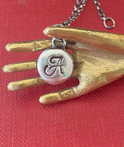 Initial add on…. Sterling silver letter. Handmade initial charm.