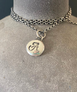 Initial add on…. Sterling silver letter. Handmade initial charm.