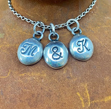 Load image into Gallery viewer, Initial add on…. Sterling silver letter. Handmade Ampersand charm.