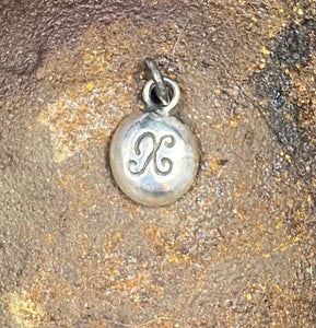 Initial add on…. Sterling silver letter. Handmade initial X charm.
