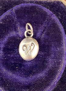 Initial add on…. Sterling silver letter. Handmade initial W charm.