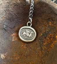 Load image into Gallery viewer, Silver Anchor Necklace Wax Seal Necklace, Nautical Jewelry, sailor pendant, &#39;Hope&#39; pendant.