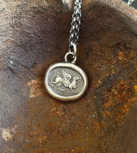 Silver Anchor Necklace Wax Seal Necklace, Nautical Jewelry, sailor pendant, &#39;Hope&#39; pendant.