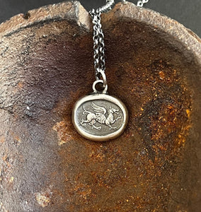 Silver Anchor Necklace Wax Seal Necklace, Nautical Jewelry, sailor pendant, &#39;Hope&#39; pendant.