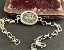 Load image into Gallery viewer, Welsh Dragon chain bracelet.  Choose your size.  Solid sterling silver chain bracelet.
