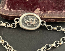Load image into Gallery viewer, Welsh Dragon chain bracelet.  Choose your size.  Solid sterling silver chain bracelet.