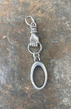 Load image into Gallery viewer, Sterling silver Victorian charm holder.  New improved design. Lovely to hang your treasures on. Sterling antique wax seal holder.