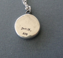 Load image into Gallery viewer, Love Me and I Thee…. medieval wax seal impression in Sterling silver.  Antique wax seal, romantic, sentimental.