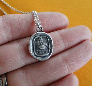 Mizpah… an emotional bond, inspirational wax seal jewelry, separation by distance or death.