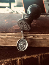 Load image into Gallery viewer, Two Guiding lights, Love God, Love thy neighbour, bible reference antique wax letter  seal.  Eagle and sword, advice for a good life.