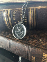 Load image into Gallery viewer, Two Guiding lights, Love God, Love thy neighbour, bible reference antique wax letter  seal.  Eagle and sword, advice for a good life.