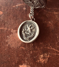 Load image into Gallery viewer, Two Guiding lights, Love God, Love thy neighbour, bible reference antique wax letter  seal.  Eagle and sword, advice for a good life.