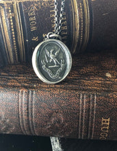 Load image into Gallery viewer, Two Guiding lights, Love God, Love thy neighbour, bible reference antique wax letter  seal.  Eagle and sword, advice for a good life.