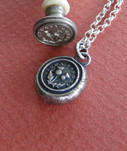 Load image into Gallery viewer, Thistle pendant, Dinna forget, antique wax seal pendant, thistle pendant, Scottish emblem.