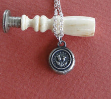 Load image into Gallery viewer, Thistle pendant, Dinna forget, antique wax seal pendant, thistle pendant, Scottish emblem.