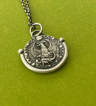 Load image into Gallery viewer, Scorpio handmade sterling silver pendant. Zodiac sign coin necklace.