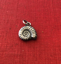 Load image into Gallery viewer, Ammonite fossil, sterling silver cast.  antique wax letter seal &#39;add on&#39;.