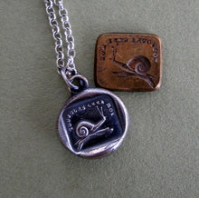 Load image into Gallery viewer, Always at home...... antique wax seal pendant, sterling silver