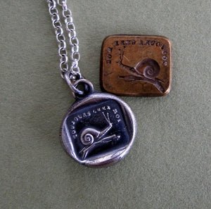 Always at home...... antique wax seal pendant, sterling silver