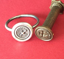 Load image into Gallery viewer, Peace ring,  wax seal jewelry, sterling silver, amulet