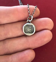 Load image into Gallery viewer, Always the same, Ivy leaf, fidelity, loyalty, steadfastness.  Sterling silver amulet, impression of an antique wax letter seal.