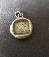 Load image into Gallery viewer, Man proposes, God disposes.  L&#39;homme proposes, Dieu disposes.....  wax seal pendant . Sterling silver.