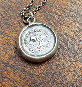 Flower and butterfly pendant Your sweetness is my life. Ta doucéur est ma vie...  you are my everything. Antique wax letter seal.