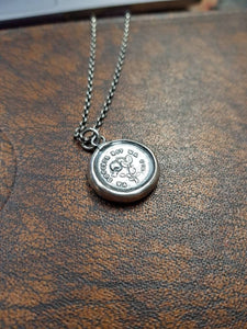 Flower and butterfly pendant Your sweetness is my life. Ta doucéur est ma vie...  you are my everything. Antique wax letter seal.
