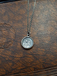 Flower and butterfly pendant Your sweetness is my life. Ta doucéur est ma vie...  you are my everything. Antique wax letter seal.