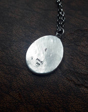 Load image into Gallery viewer, Silver skull and crossbones pendant. Antique wax seal jewelry. Memento Mori pendant.