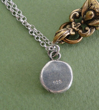 Load image into Gallery viewer, heart pendant, antique wax letter seal, crowned heart.  Perfect gift for wedding, bride or brides maid