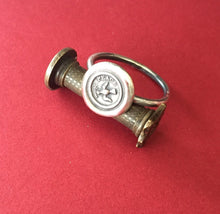 Load image into Gallery viewer, Sterling silver, handmade ring with dove of peace, bird ring with olive branch. made to order in your size, peace, sorry, meaningful gift