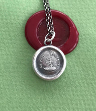Load image into Gallery viewer, Too much overwhelms me,   Wax seal jewelry, sterling silver meaningful pendant.  mental health, depression, fragile gift